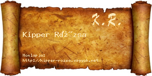 Kipper Rózsa névjegykártya